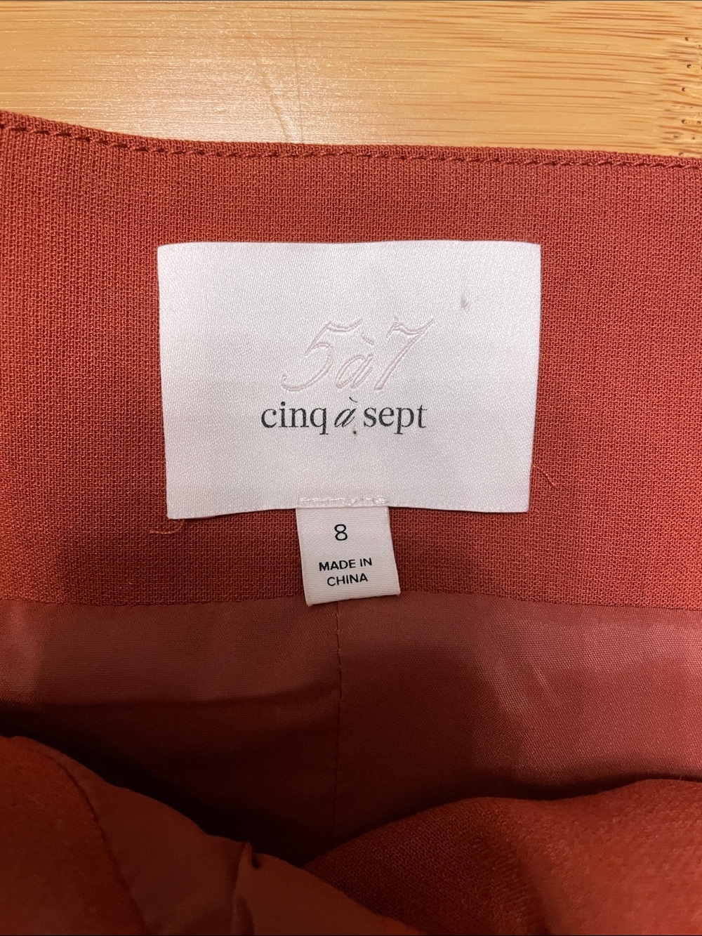 CINQ A SEPT Demia Bustier Corset Lace Up Midi Dress Sz 8 Sleeveless Burnt Orange - Picture 9 of 14